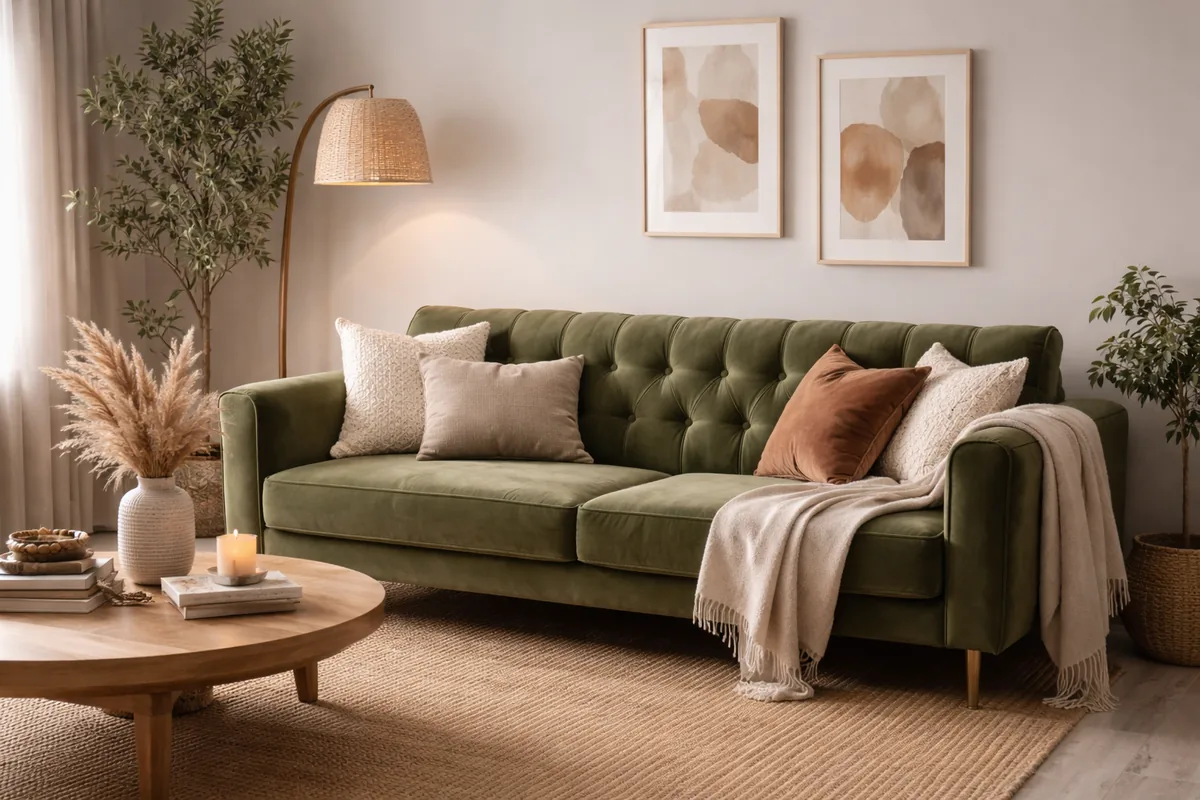 Combien coûte un canapé en velours pour une décoration cosy